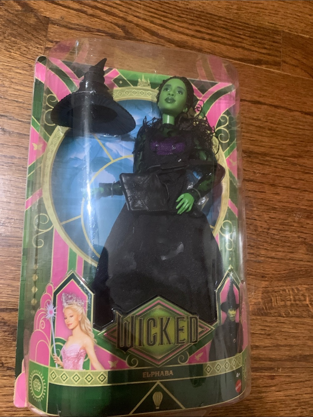Licensed Green Witch Elphaba Doll - Black & Purple Outfit